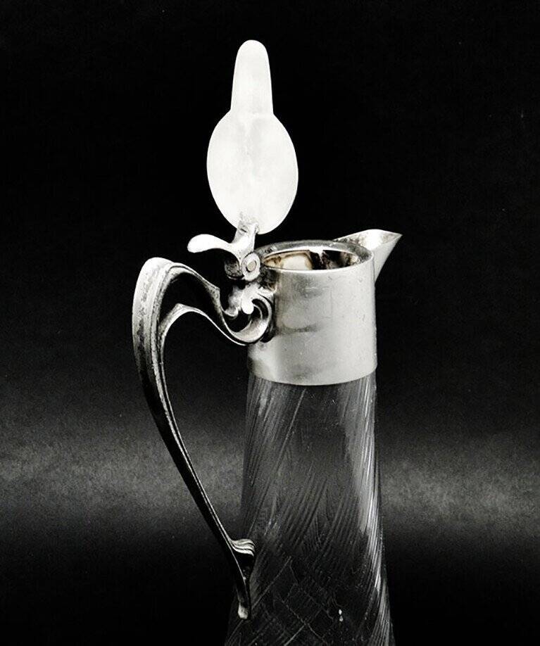 20th century wine jug from Roman Plewkiewicz, Warsaw, Poland, 1890s