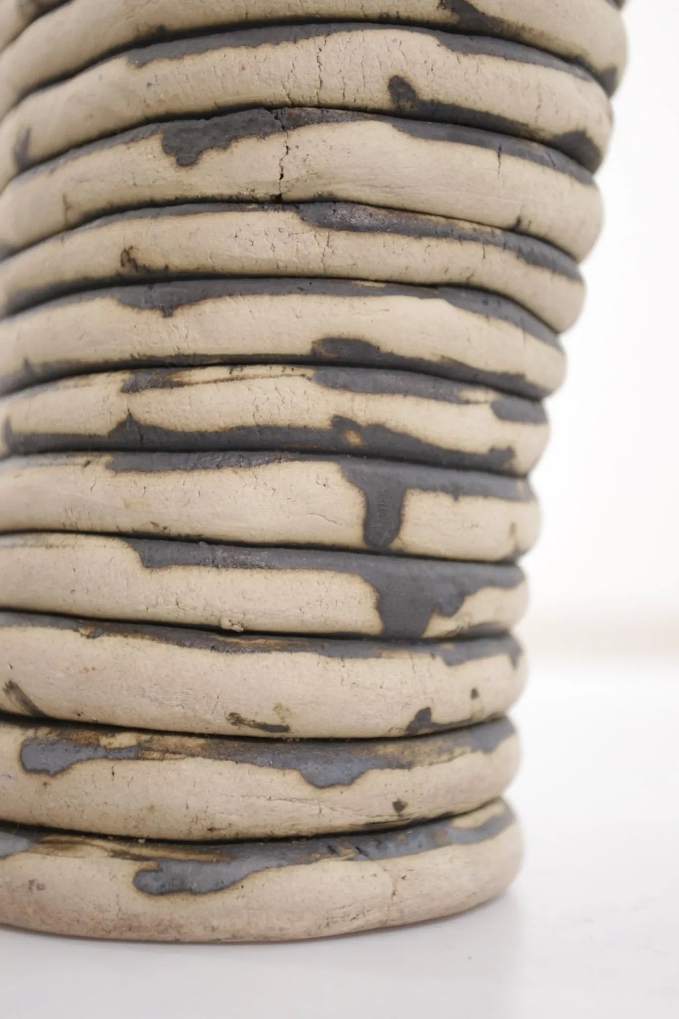 Andrea Dogterom ceramic sculpture women in stripes