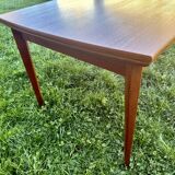 Scandinavian extendable teak dining table