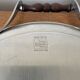 Ancien plateau de service jean couzon métal inox + anses bois vintage #c
