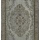 Overdyed Wool Vintage Handmade Carved Rug 172 cm x 287 cm