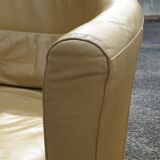Camel leather club armchair