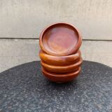 Set of 4 wooden bowls - cups