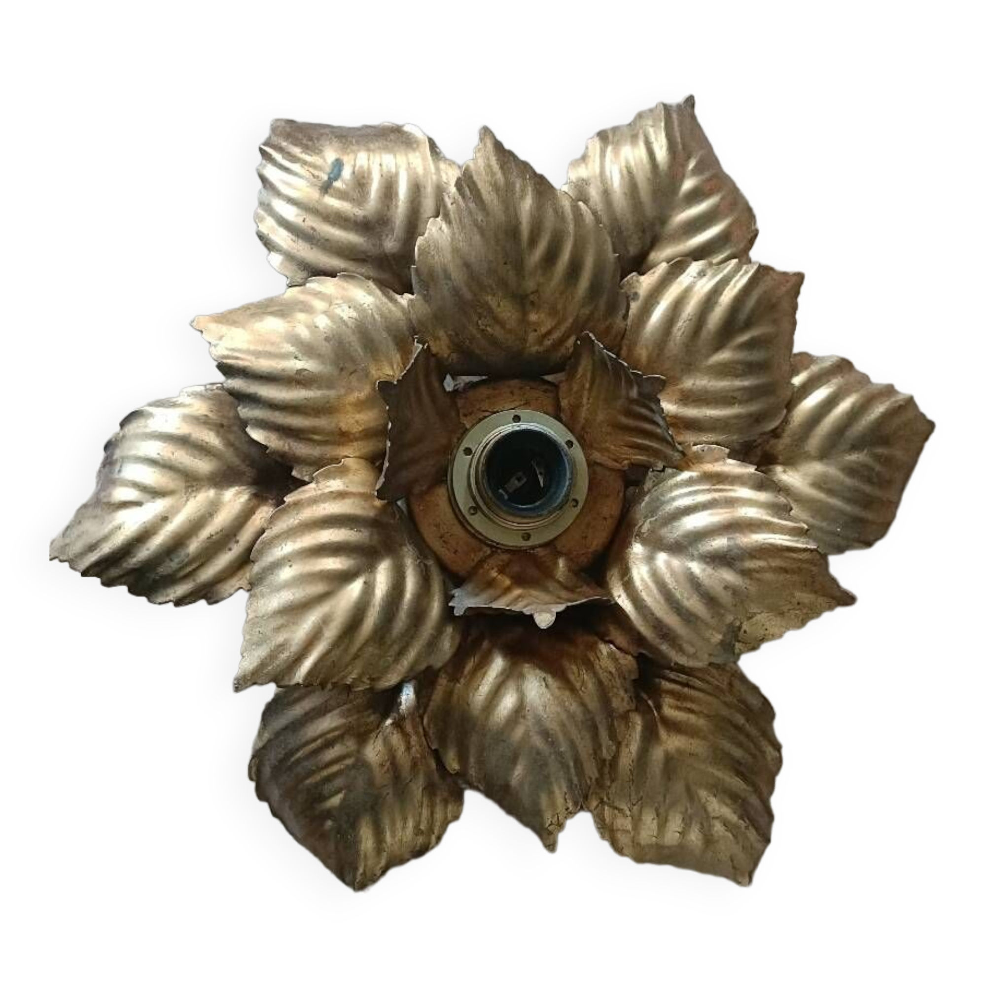 Gold Masca flower wall light