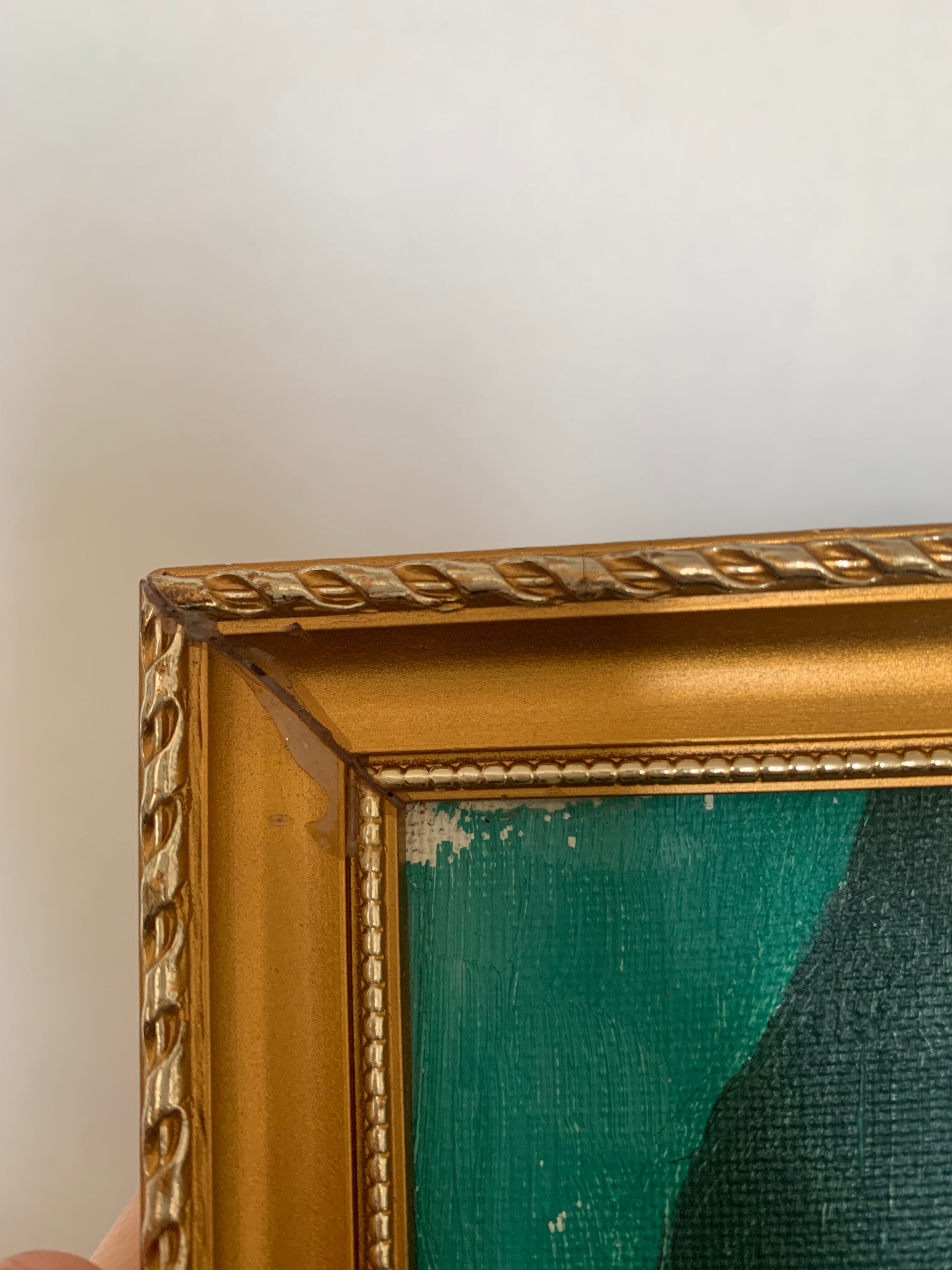 Painting painting with gilded frame, handmade, unique piece