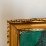 Painting painting with gilded frame, handmade, unique piece