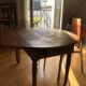 Foldable wooden round table
