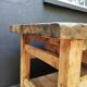 Large solid wooden carpenter's workbench