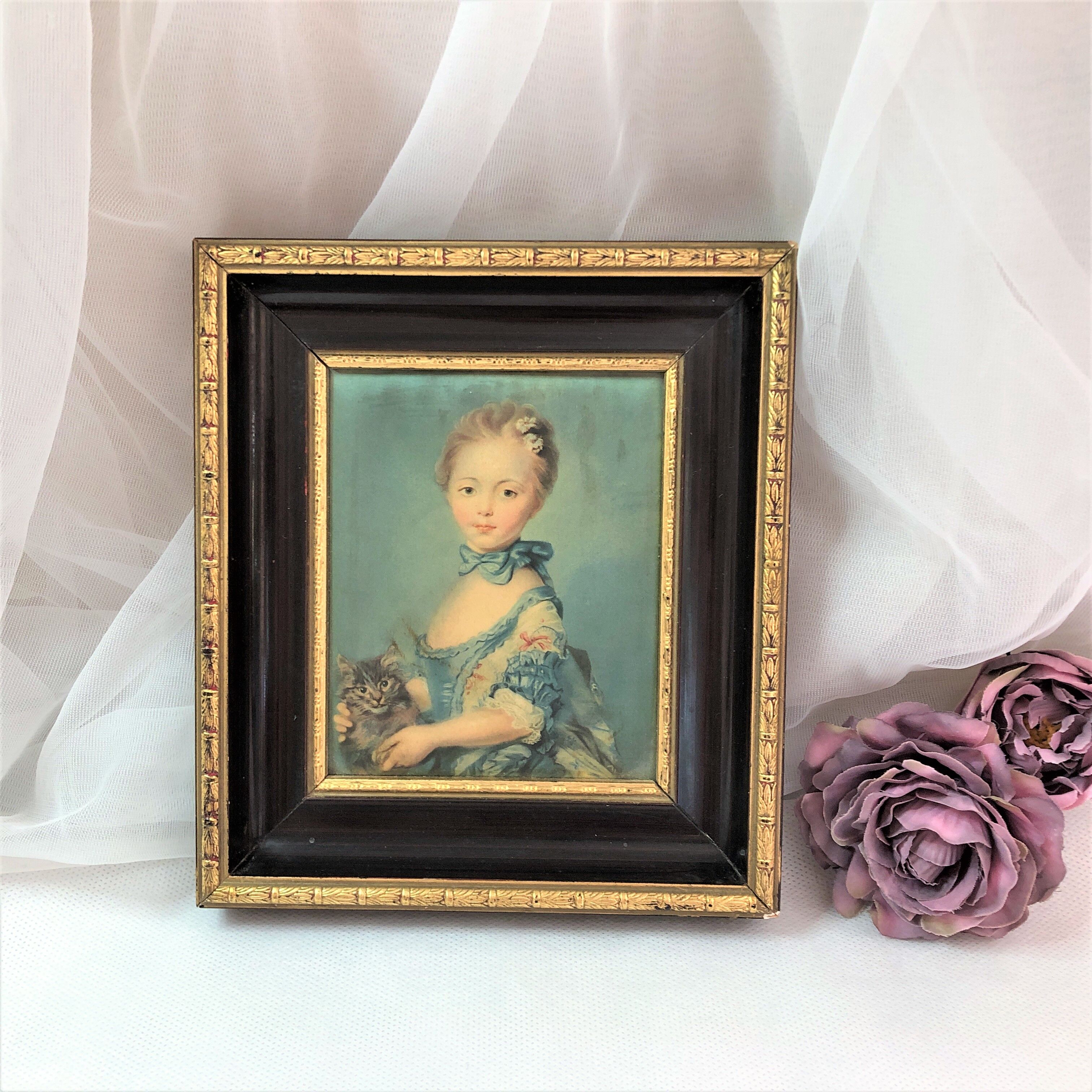 Painting on silk by JB Perronneau