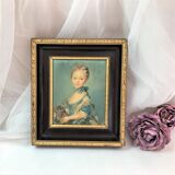 Painting on silk by JB Perronneau