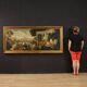 Italian painting landscape with still life from the 20th century