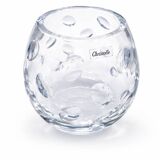 Crystal vase signed Christofle – Bubbled model – 16 cm – Perfect condition