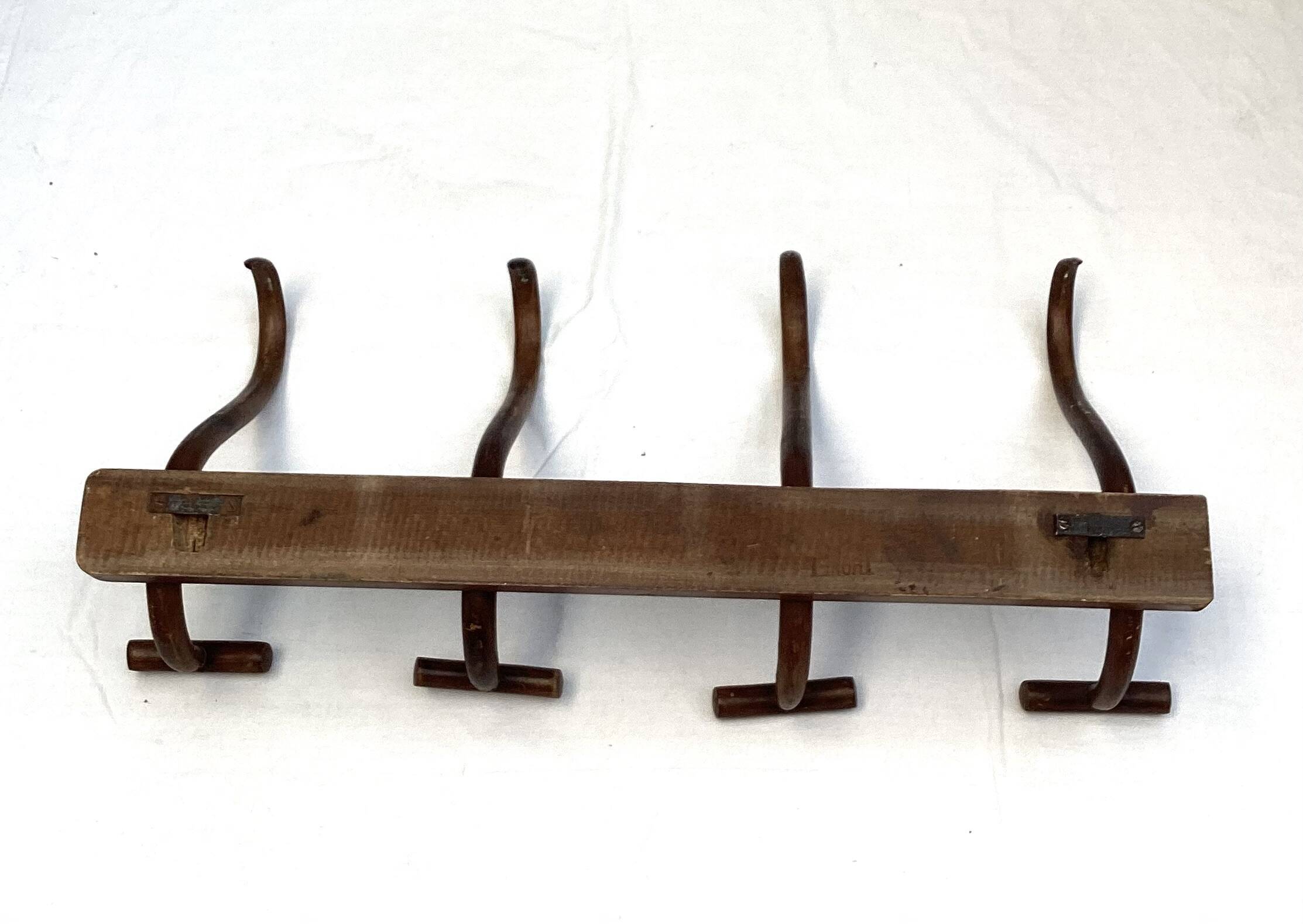 Coat rack signed Thonet with four hooks dimensions: height -32cm - width - 69cm-