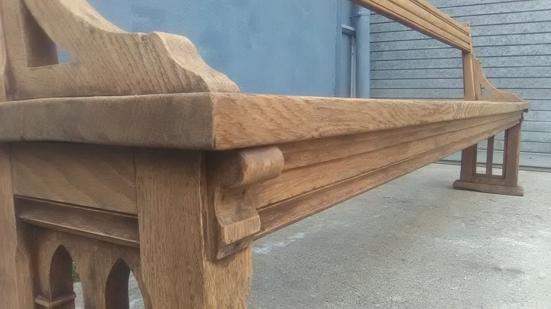 Oak church bench 2m45