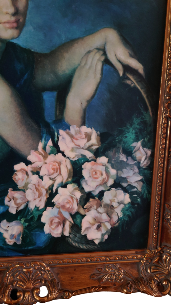 FRANCISCO RIBERA フランシスコ・リベラ油絵裸婦画サイン入り