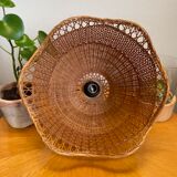 Vintage rattan wicker pendant lamp