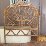 Rattan headboard peacock, 1970