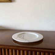 White Carrara marble centerpiece / plate, Up&Up Italy, 1970s