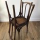 Set of 4 bistro chairs in curved wood of beech Luterma 30s