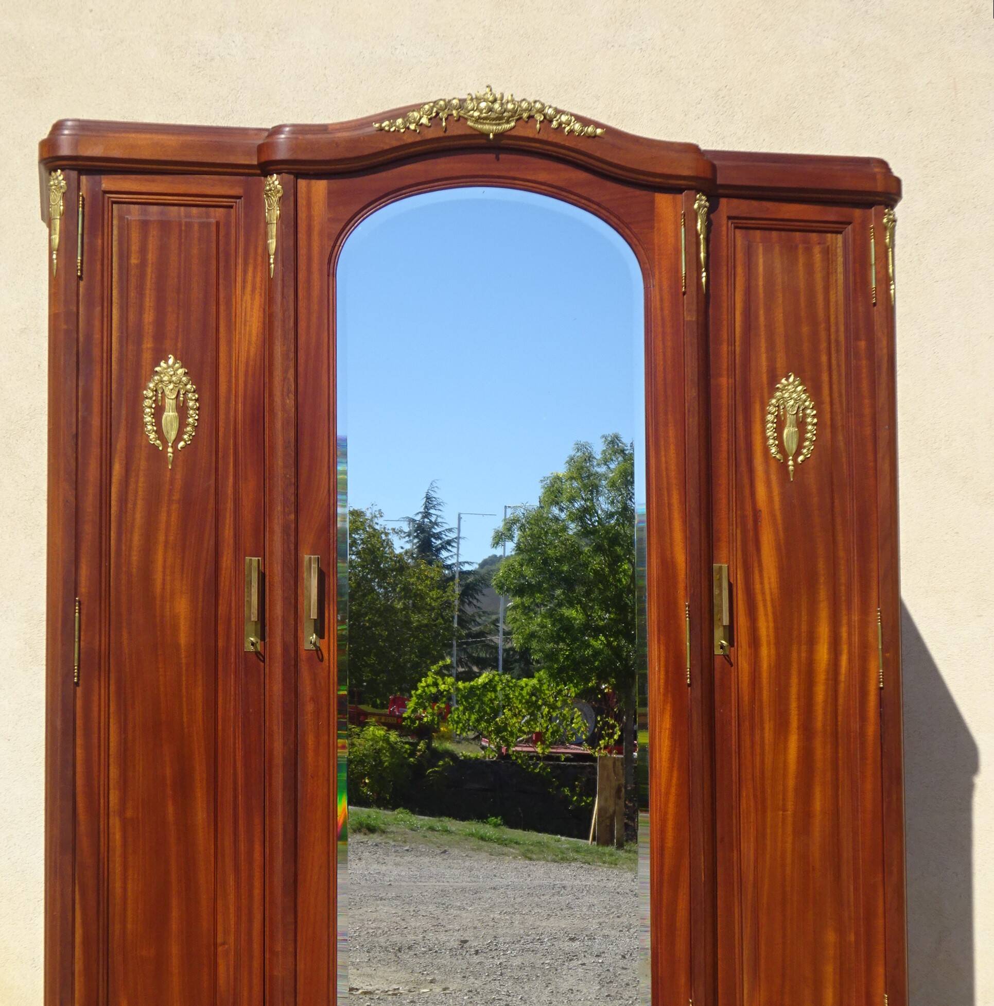 Louis XVI style mahogany cabinet