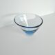 Hand blown Aqua blue glass bowl by Per Lütken for Holmegaard