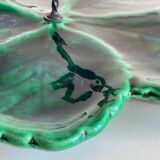 Vintage Glazed Ceramic Barbotine Dish