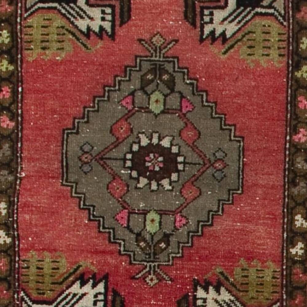 Hand-knotted Small Rug. Vintage Door Mat. Turkish Wool Seat Cover. Entryway Mat. Kitchen Rug