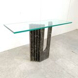 Console en marbre noir par Cattelan Italie, 1980