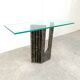 Vintage black marble console table by Cattelan Italy, 1980s