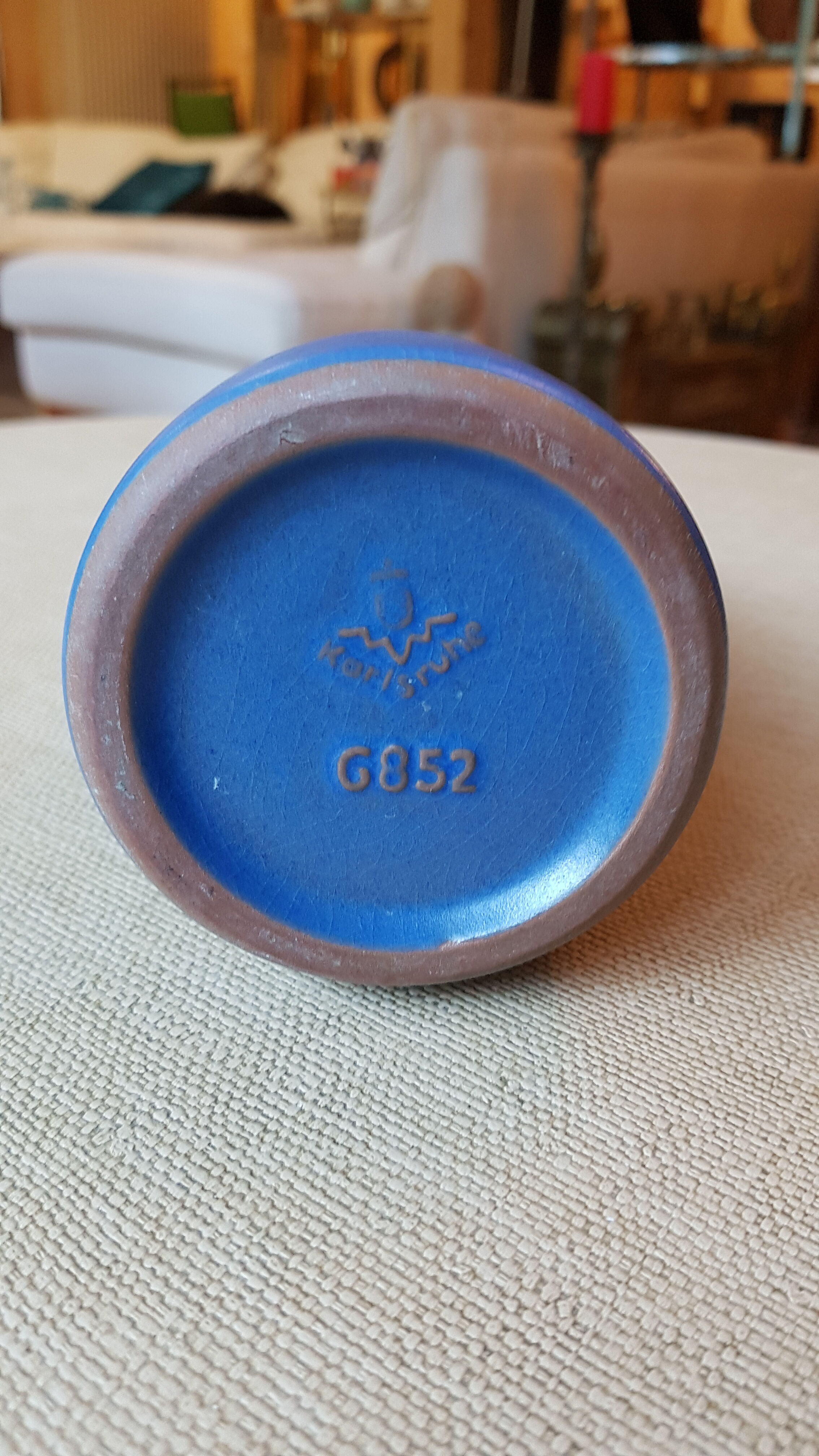 Blue soliflor ceramic vase