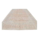 9x13 Blush Pink Vintage Persian Rug, Handmade Luxury Decor, 283x408 Cm
