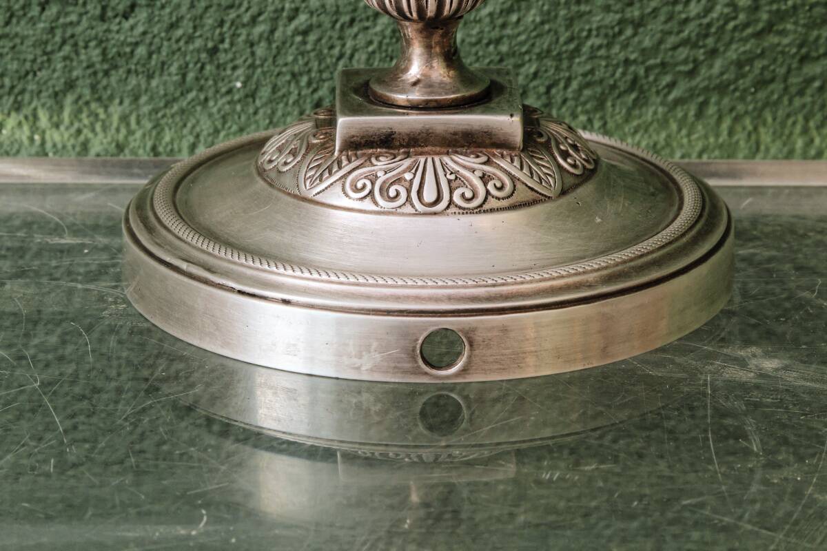 Silver-plated candlestick, late 19th century.