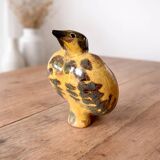 Decorative bird in glazed earthenware, Europe, around 1960.