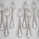 Boulenger Rubans Louis XVI, 10 snail forks, silver-plated crustaceans.