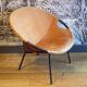 Circle armchair in suede by Lusch Erzeugnis for Lusch &Co