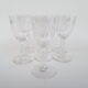 7 Bacccarat crystal port glasses, Molière model, circa 1920.