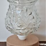 Table lamp glass globe floral motifs