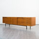 Sideboard 60s, walnut, restored, 272cm