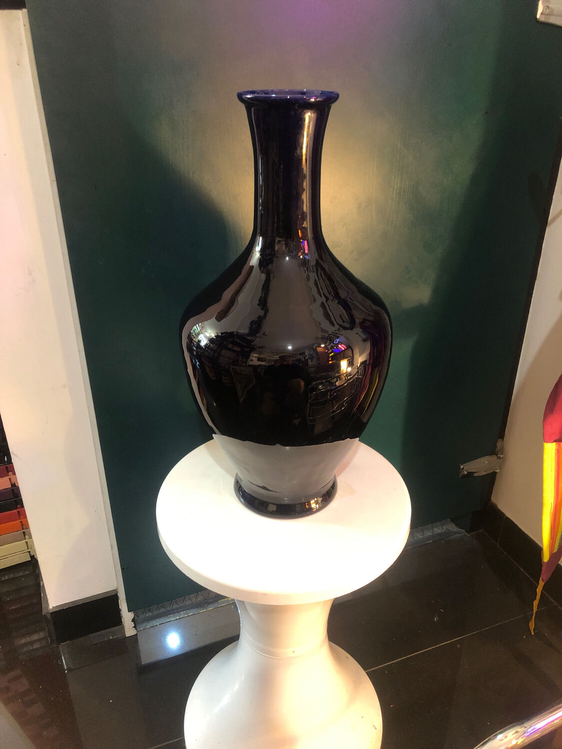 Dark blue vase