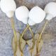 Paire d'appliques 1950 vintage en métal et verre opalin années 50 rockabilly wall lights