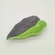SAP Vallauris Vintage Leaf Bowl Two-Tone Ceramic Green Black 50s 60s