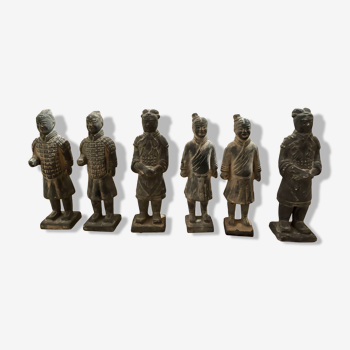 6 statuettes chinoises