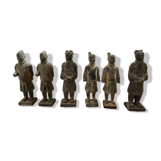 6 statuettes chinoises