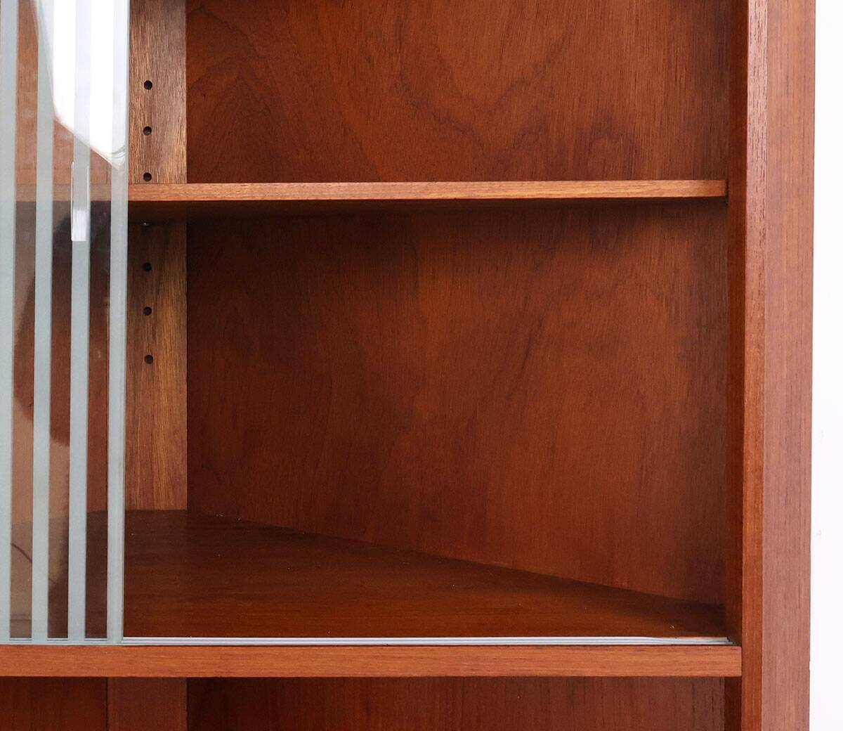 Vintage Danish teak corner cabinet with display case, 1960s