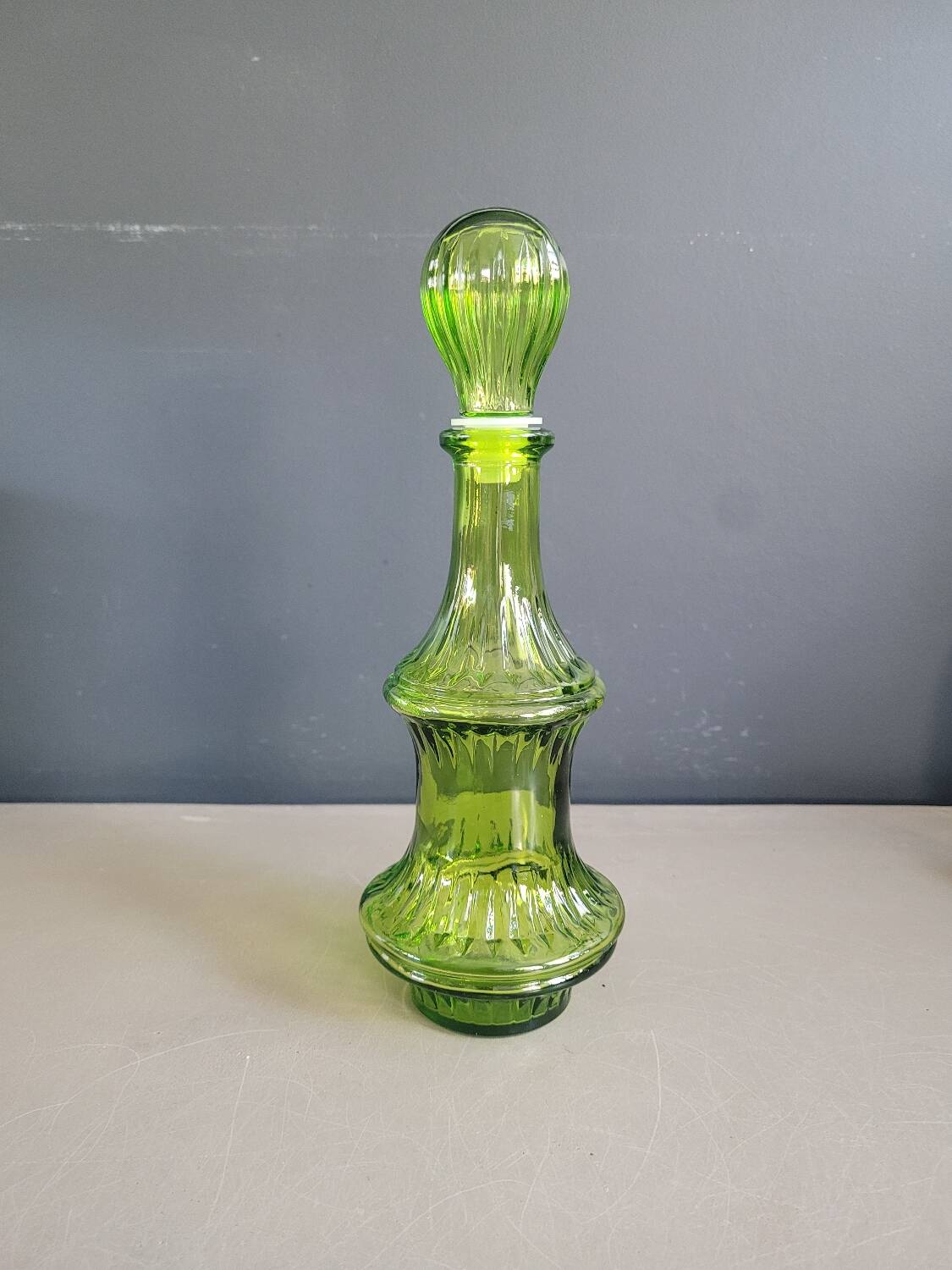 Bouteille empoli en verre vert