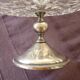 Coupe en cristal et metal argentée