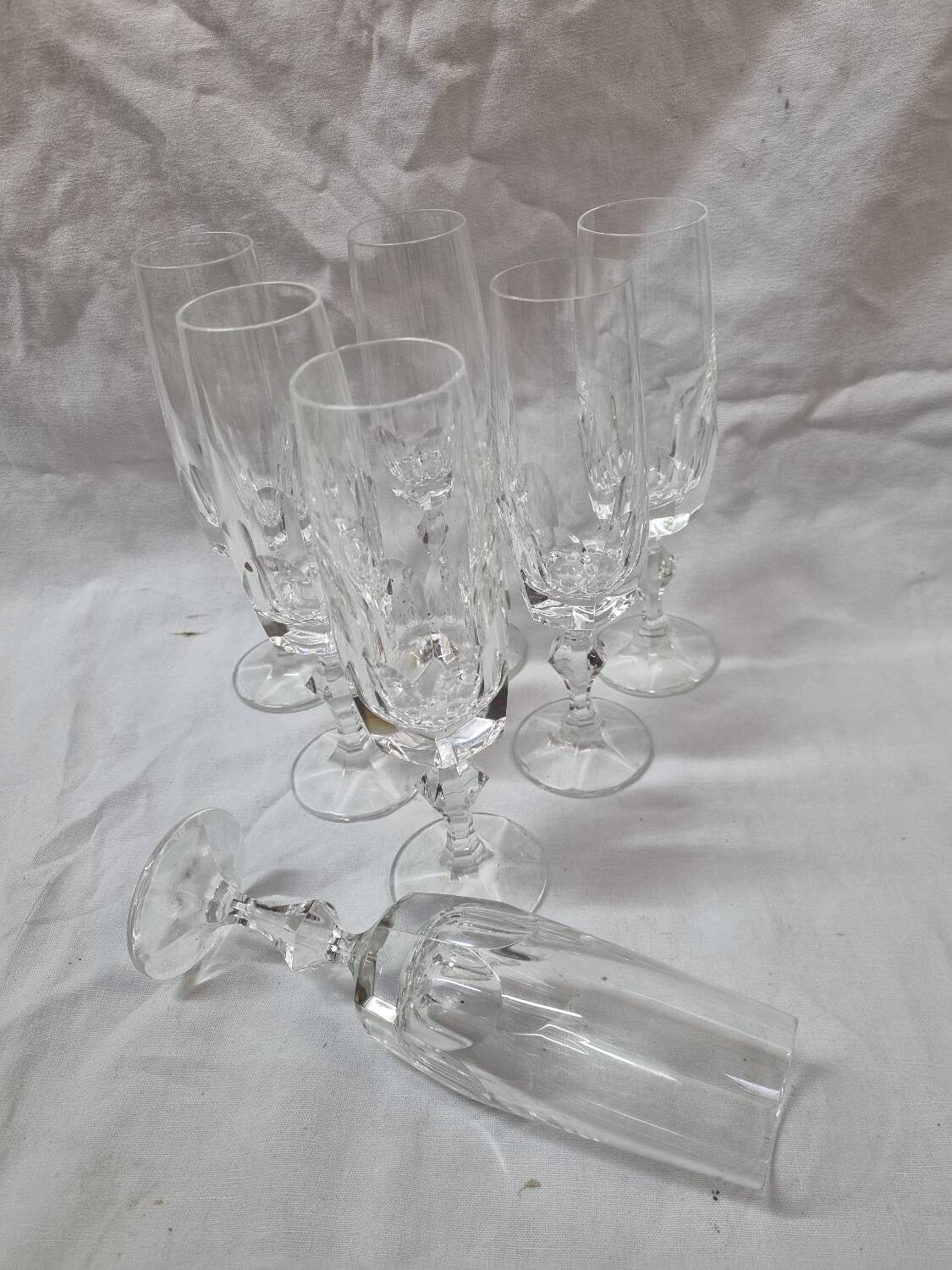 7 Villeroy & Boch crystal Champagne flutes