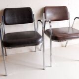 Two vintage Souvignet armchairs