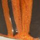 Vintage vase Fat Lava black & orange by Steuler, Germany 1960s