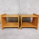 Pair of vintage pine bedside tables 70s 80s